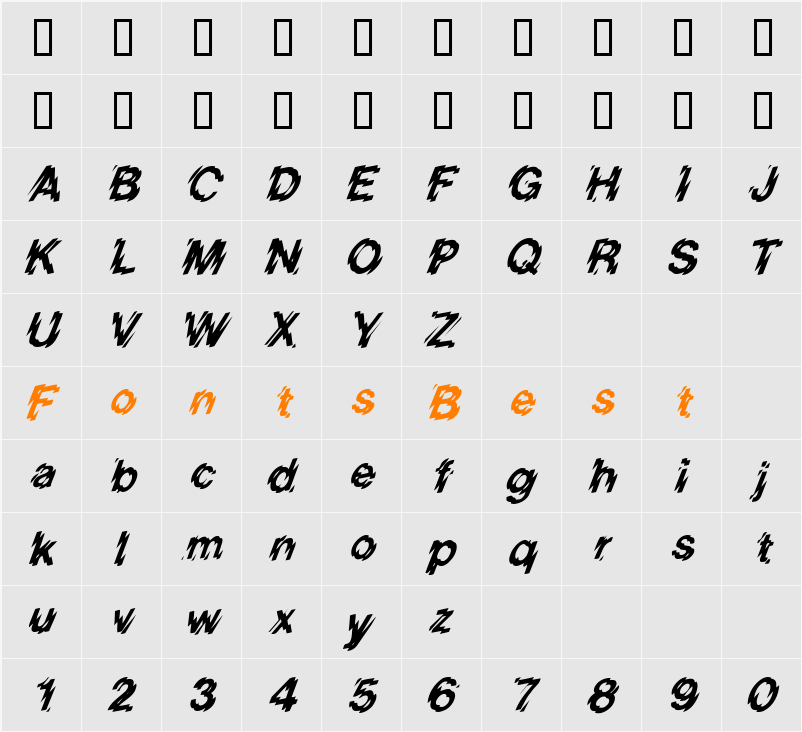Blur Character Map
