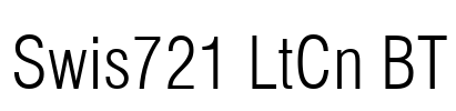 Swis721 LtCn BT Font Image