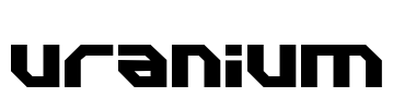 Uranium Font Image