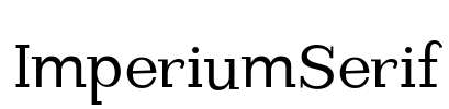 ImperiumSerif Font Image