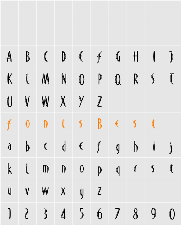 DuMoore Inline Character Map