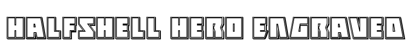Halfshell Hero Engraved Font Image