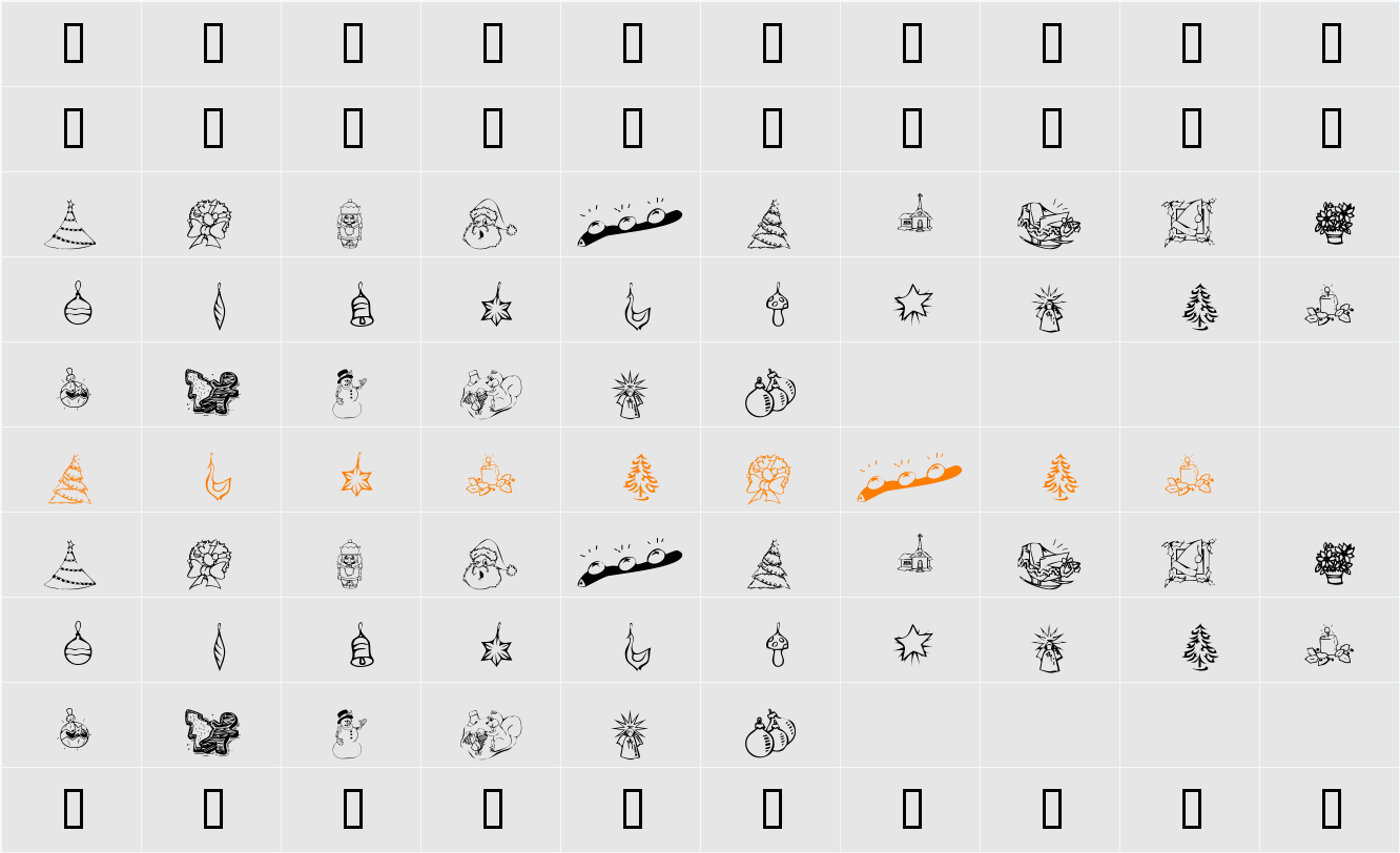 KR Christmas Dings 2004 Two Character Map