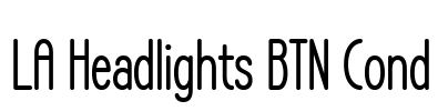 LA Headlights BTN Cond Font Image