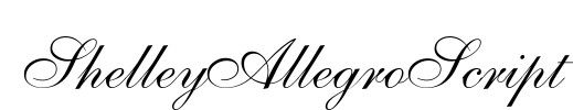 ShelleyAllegroScript Font Image