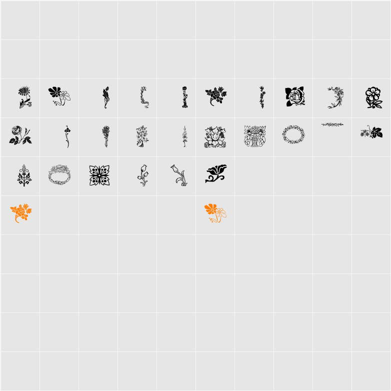 lpflowers Character Map