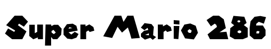 Super Mario 286 Font Image