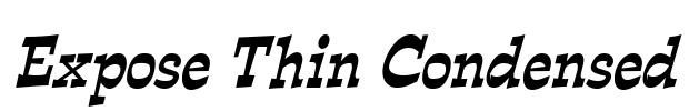 Expose Thin Condensed Font Image
