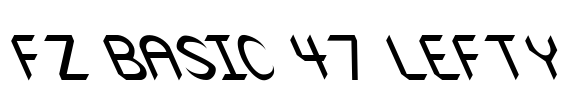 FZ BASIC 47 LEFTY Font Image
