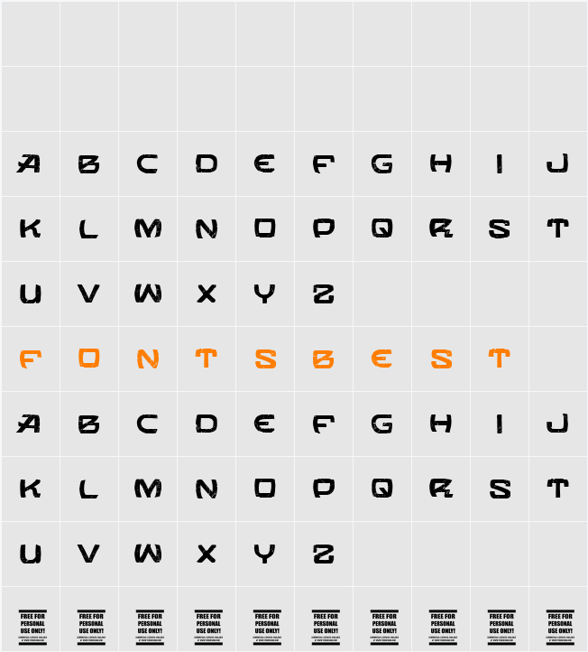 VTKS ORBITAL Character Map