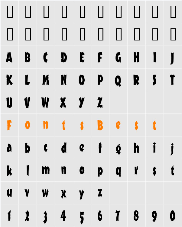 OutbackITC TT Character Map