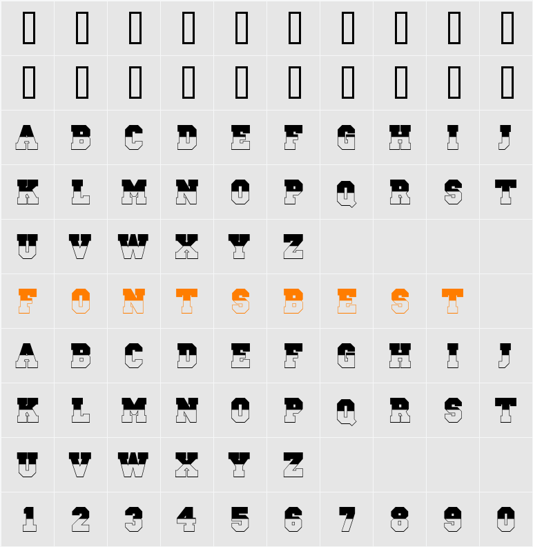 a_CampusB&W Character Map