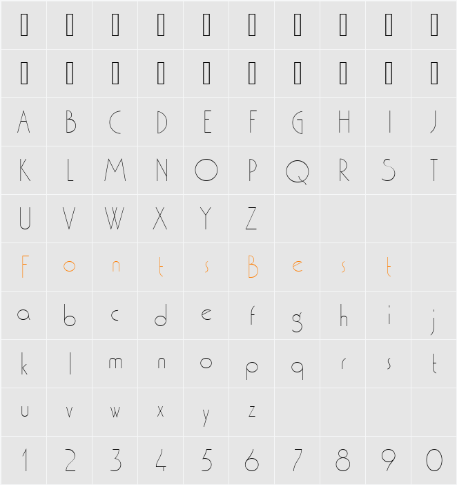 Washington Becker Ext Light Character Map