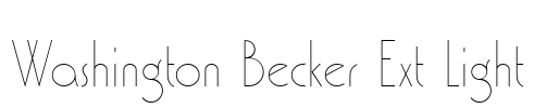 Washington Becker Ext Light Font Image