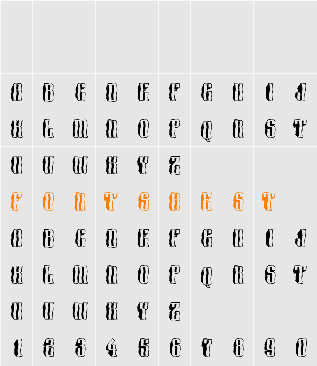 a_Harder3dBrk Character Map
