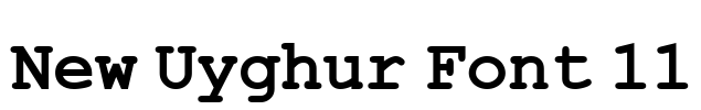 New Uyghur Font 11 Font Image