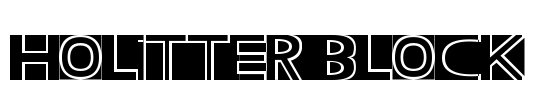Holitter Block Font Image