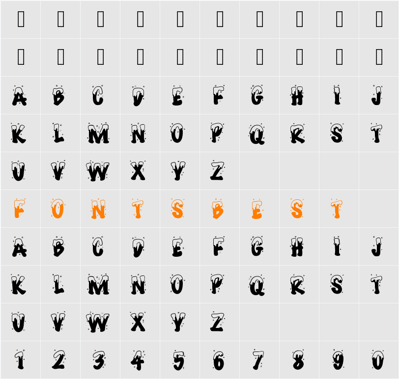 PWHAPPYCHRISTMAS Character Map