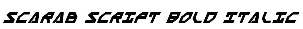 Scarab Script Bold Italic Font Image