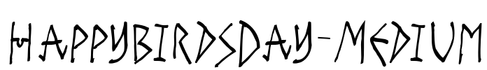HappyBirdsDay-Medium Font Image