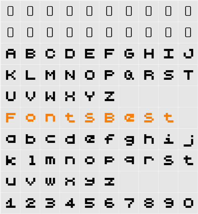 Lilliput Steps Character Map