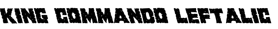 King Commando Leftalic Font Image