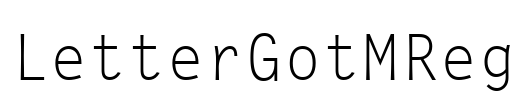 LetterGotMReg Font Image