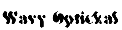 Wavy Optickal Font Image