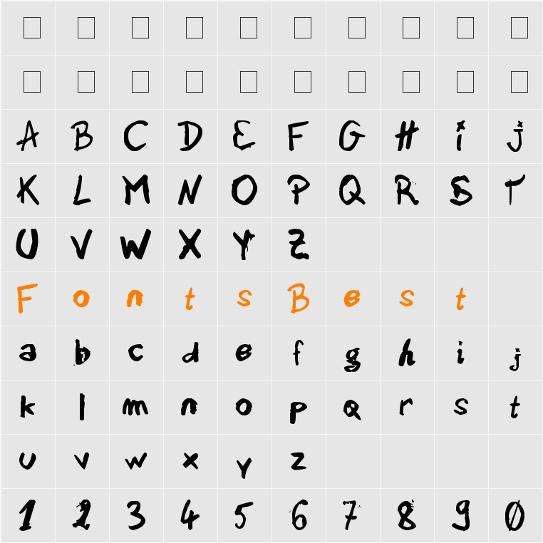 sedna Character Map