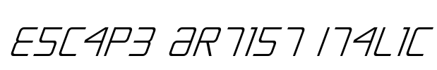 Escape Artist Italic