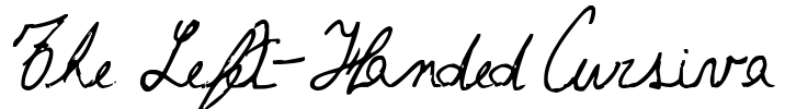 The Left-Handed Cursiva Font Image