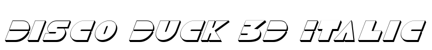 Disco Duck 3D Italic Font Image