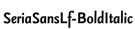 SeriaSansLf-BoldItalic Font Image