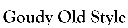 Goudy Old Style Font Image