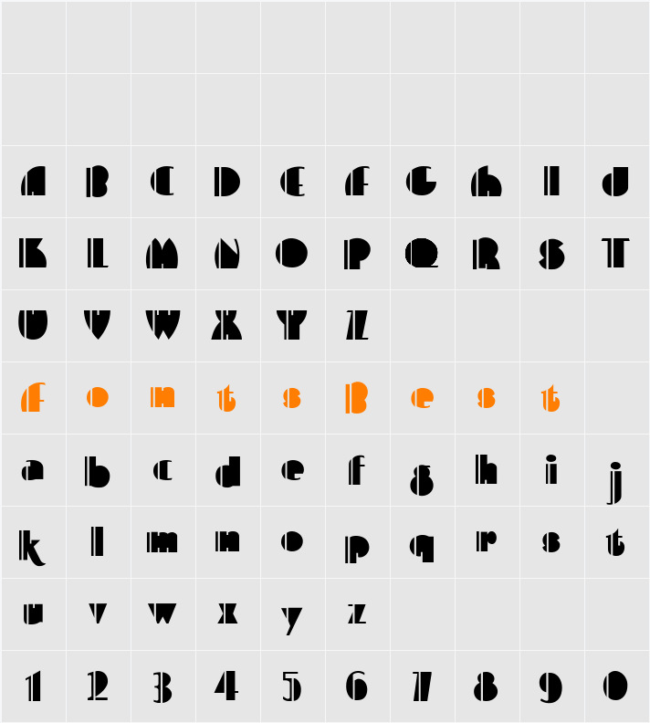 PlazaSuite Character Map