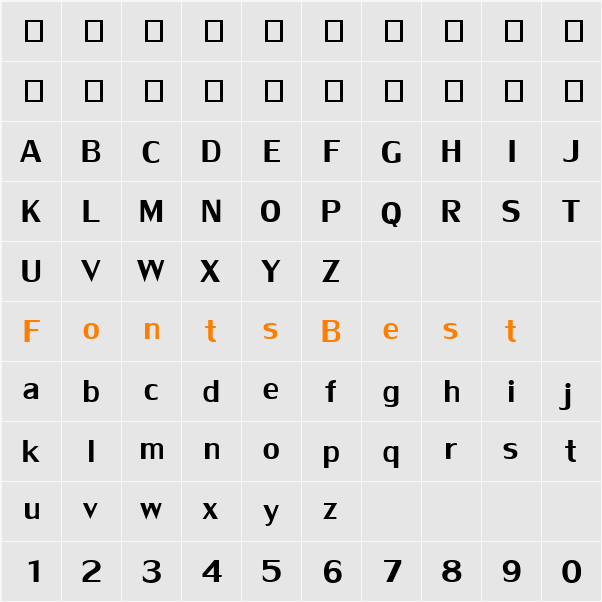 LilyDSE Character Map