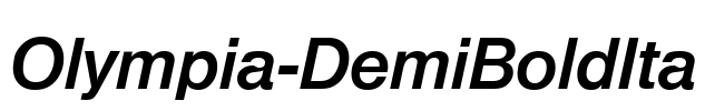 Olympia-DemiBoldIta Font Image