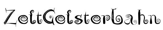 ZeitGeisterbahn Font Image