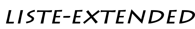 Liste-Extended Font Image