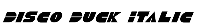 Disco Duck Italic Font Image