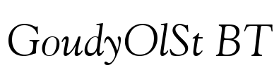 GoudyOlSt BT Font Image