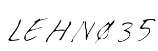 LEHN035 Font Image