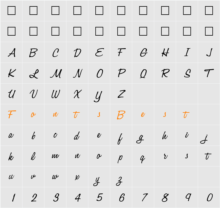 Louisiana Character Map