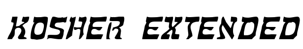 Kosher Extended Font Image