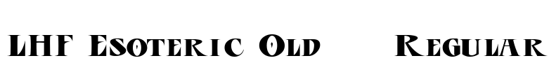 LHF Esoteric Old | Regular Font Image