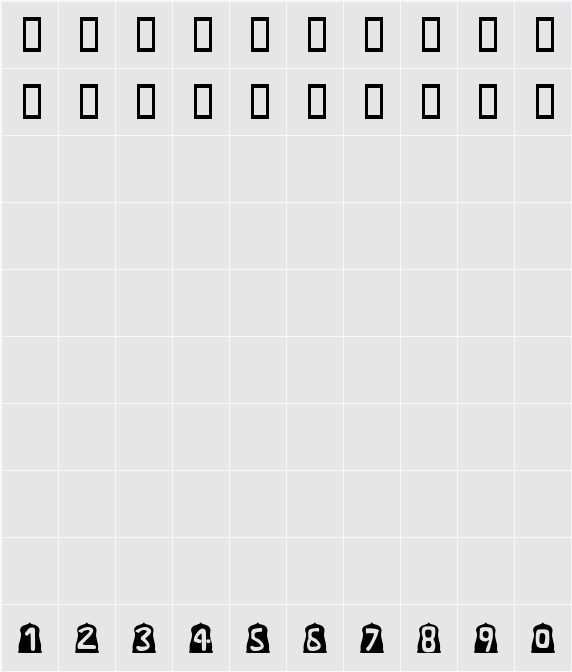 Krembo Character Map