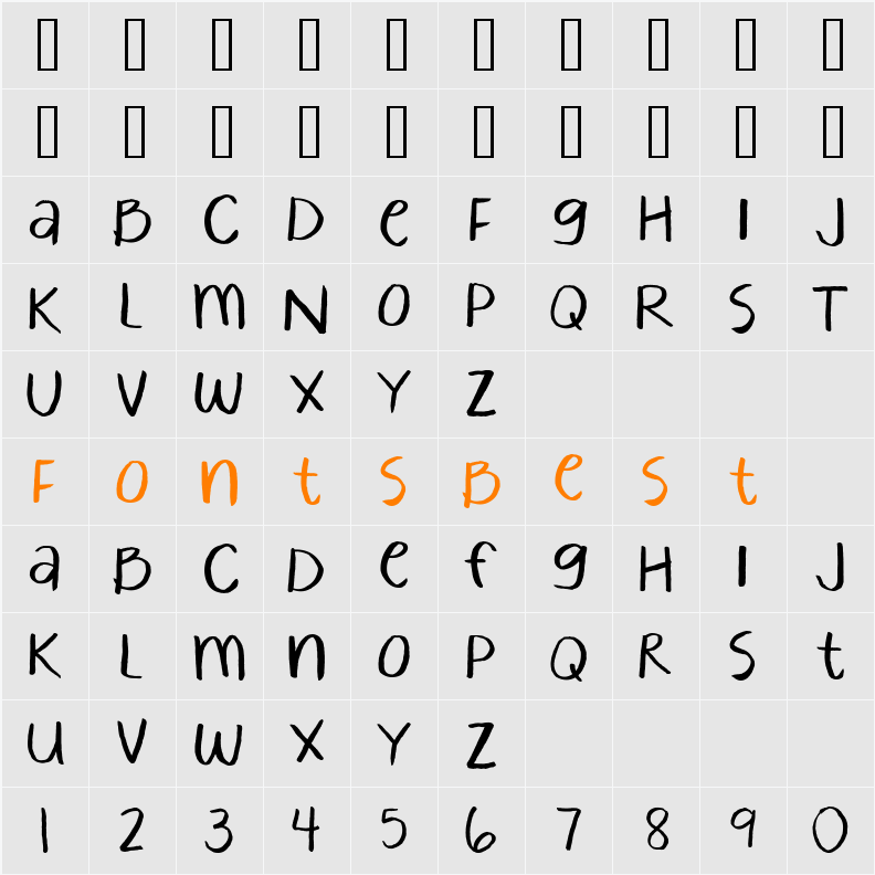 EK Laughter Character Map