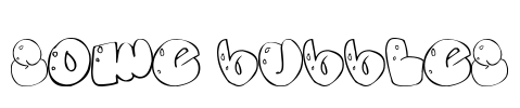 Some bubbles Font Image