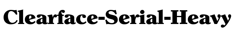 Clearface-Serial-Heavy Font Image