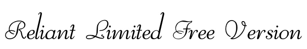 Reliant Limited Free Version Font Image